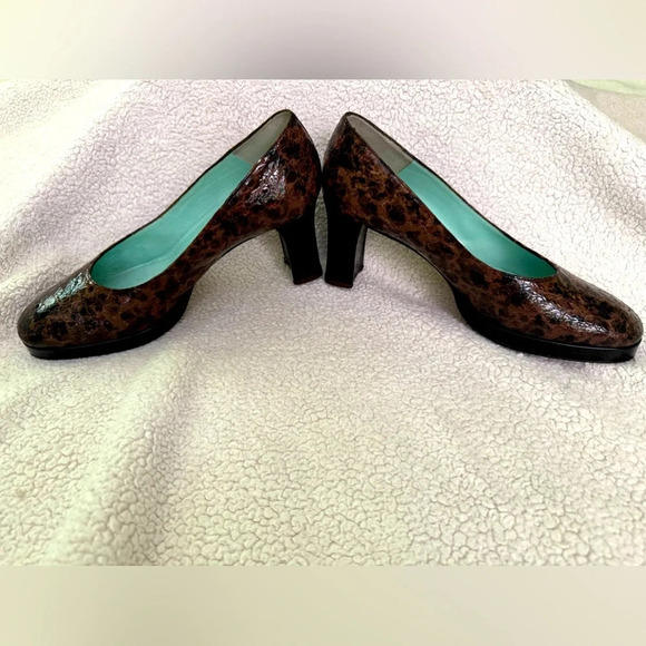 d’Rossana by Charna Leather Vintage platform heels Made in Italy size 7M EUC - Picture 4 of 14
